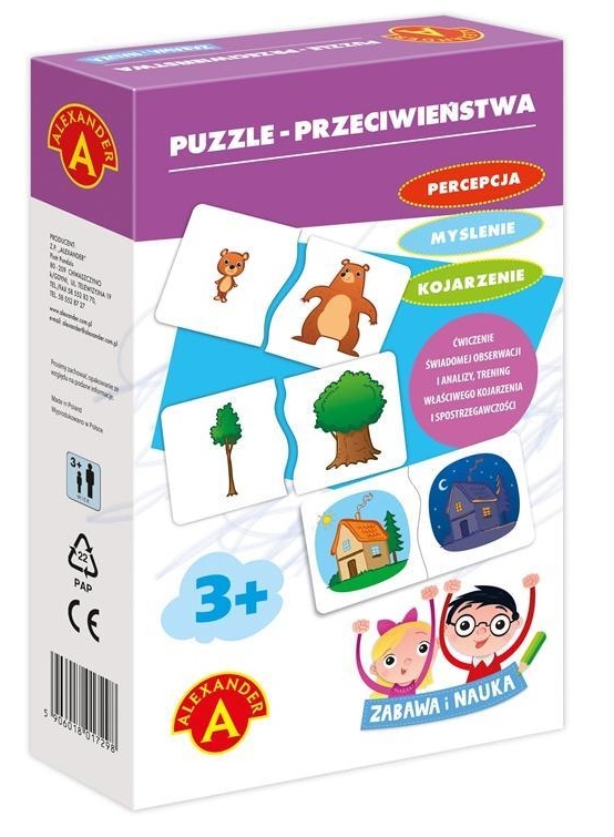 Puzzle Przeciwieństwa Zabawa i Nauka +3 Alexander