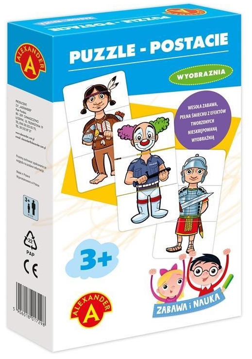 Puzzle Postaci Zabawa i Nauka +3 Alexander