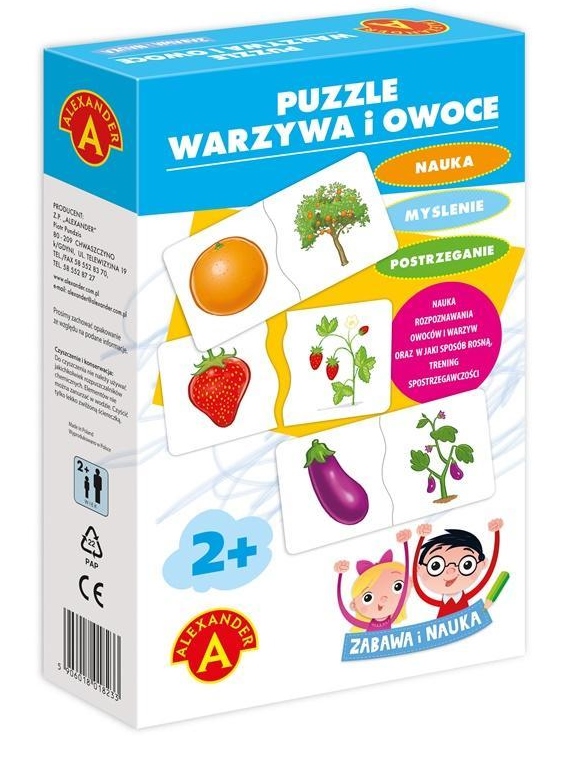 Puzzle Warzywa i Owoce Zabawa i Nauka +2 Alexander