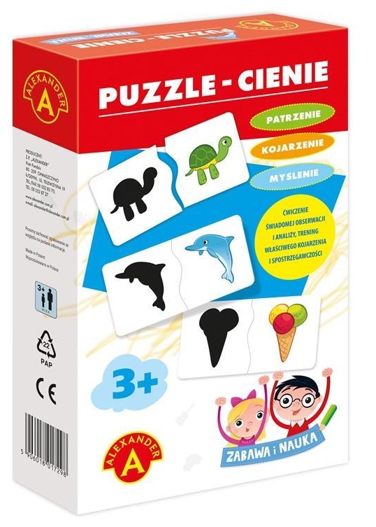 Puzzle Cienie Zabawa i Nauka +3 Alexander