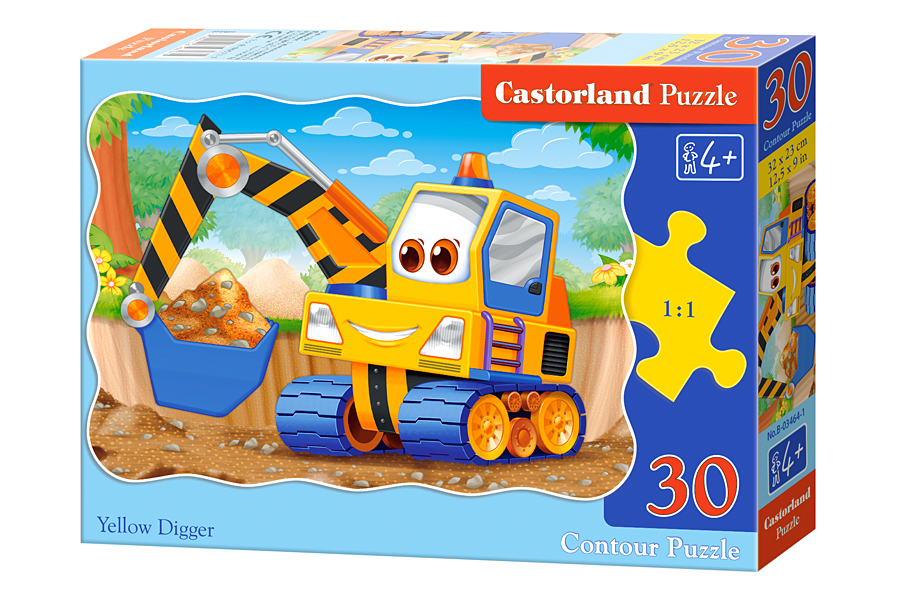 Puzzle 30 elementów Yellow Digger +4 Castorland