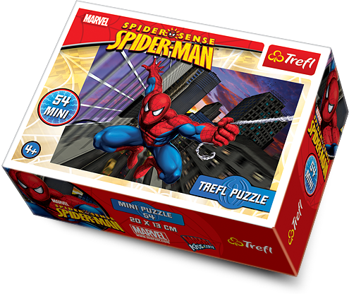 Puzzle Mini 54 elementy Spider Man +4 Trefl