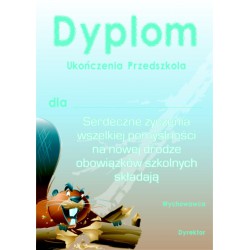 Dyplom ukończenia Przedszkola z nadrukiem 250g A4 10ark. Warta