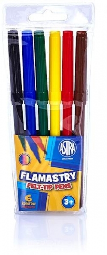 Flamastry 6 kolorów Astra