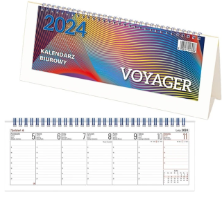 Kalendarz biurkowy stojący 31x12cm 2023 Voyager Telegraph