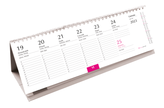 Kalendarz biurkowy stojący tygodniowy poziomy 2024 29x10cm Michalczyk