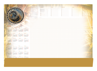 Biuwar kalendarz tygodniowy na biurko 2024 42x59cm 52 kartki z listwą Michalczyk