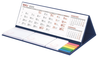 Kalendarz biurkowy miesięczny z notesem i zakładkami 2024 22x10cm Wokół Nas