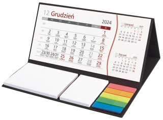 Kalendarz biurkowy miesięczny z notesem i zakładkami 2024 20x10cm Wokół Nas