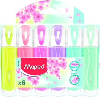 Zakreślacze 6 kolorów pastel Maped