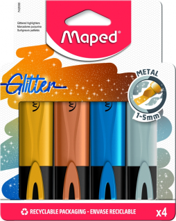 Zakreślacze 4 kolory metaliczne Maped
