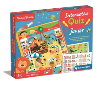  Gra edukacyjna interaktywny quiz junior +4 Clementoni