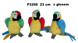 Pluszowa papuga z głosem 23cm Sun Day
