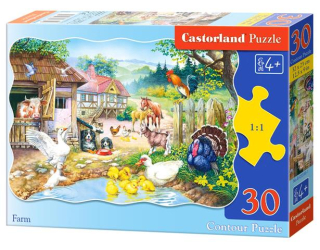 Puzzle 30 elementów farma +4 Castorland 