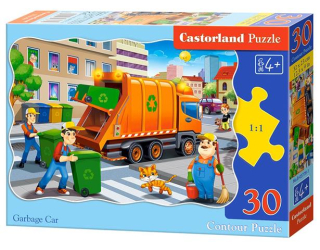 Puzzle 30 elementów śmieciarka +4 Castorland 