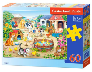 Puzzle 60 elementów farma +5 Castorland