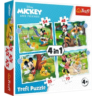  Puzzle 4w1 35/48/54/70 elementów Mickey +4 Trefl