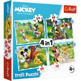  Puzzle 4w1 35/48/54/70 elementów Mickey +4 Trefl