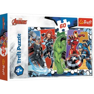 Puzzle 60 elementów Avengersi +4 Trefl