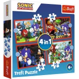  Puzzle 4w1 35/48/54/70 elementów Sonic +4 Trefl